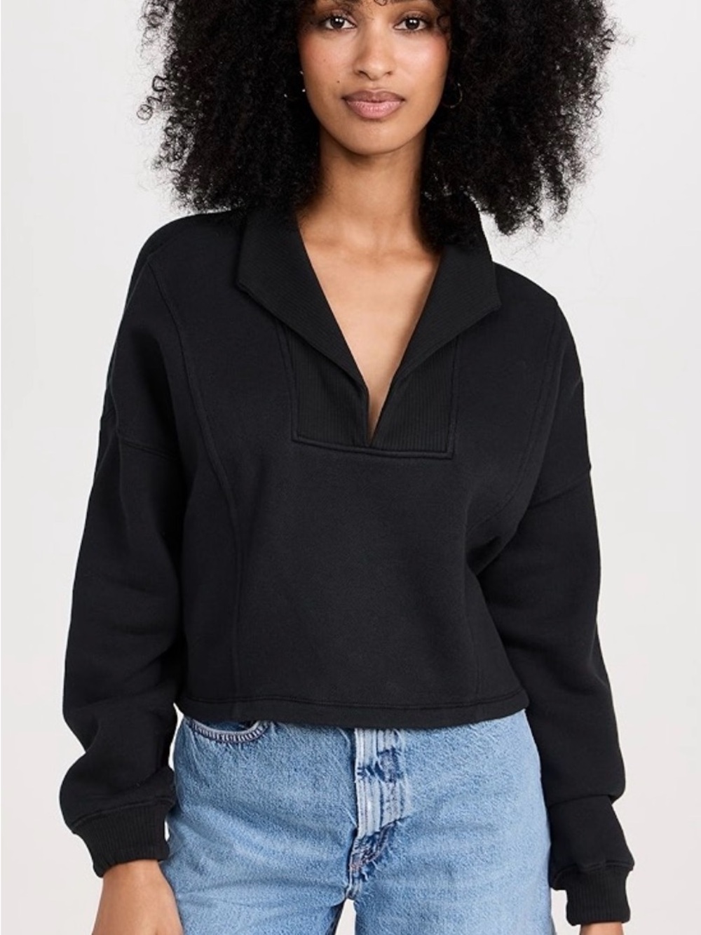 Z Supply Black cropped sweatshirt